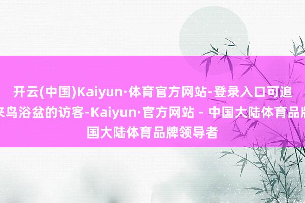 开云(中国)Kaiyun·体育官方网站-登录入口可追踪和回来鸟浴盆的访客-Kaiyun·官方网站 - 中国大陆体育品牌领导者