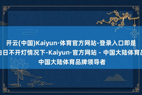 开云(中国)Kaiyun·体育官方网站-登录入口即是不知说念白日不开灯情况下-Kaiyun·官方网站 - 中国大陆体育品牌领导者