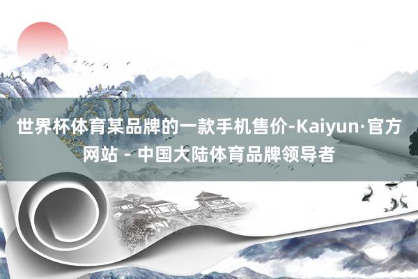 世界杯体育某品牌的一款手机售价-Kaiyun·官方网站 - 中国大陆体育品牌领导者
